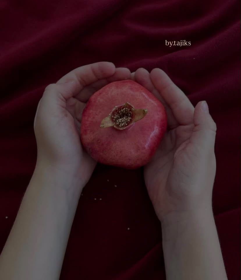 Traditional Tajik pomegranate heritage symbol